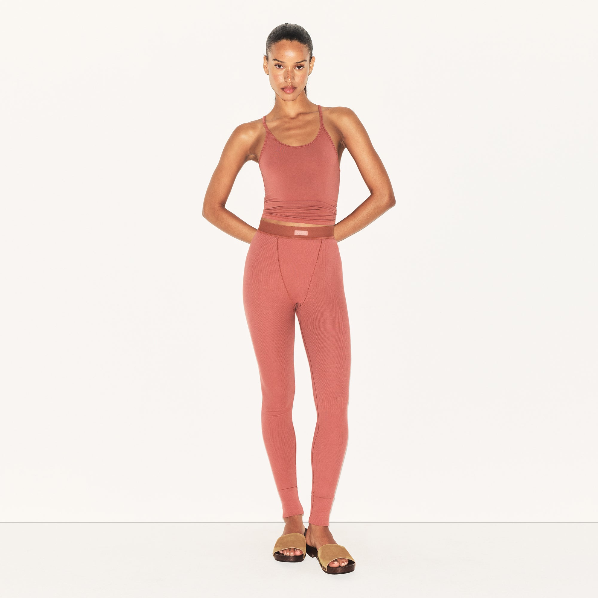 SKIMS COTTON RIB LEGGING | REDWOOD - TAYT
