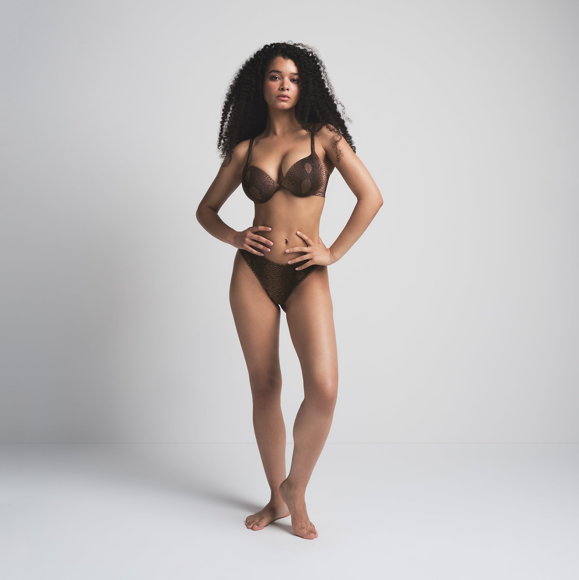 SKIMS ULTIMATE TEARDROP PUSH-UP BRA | ESPRESSO SNAKESKIN PRINT - SÜTYEN
