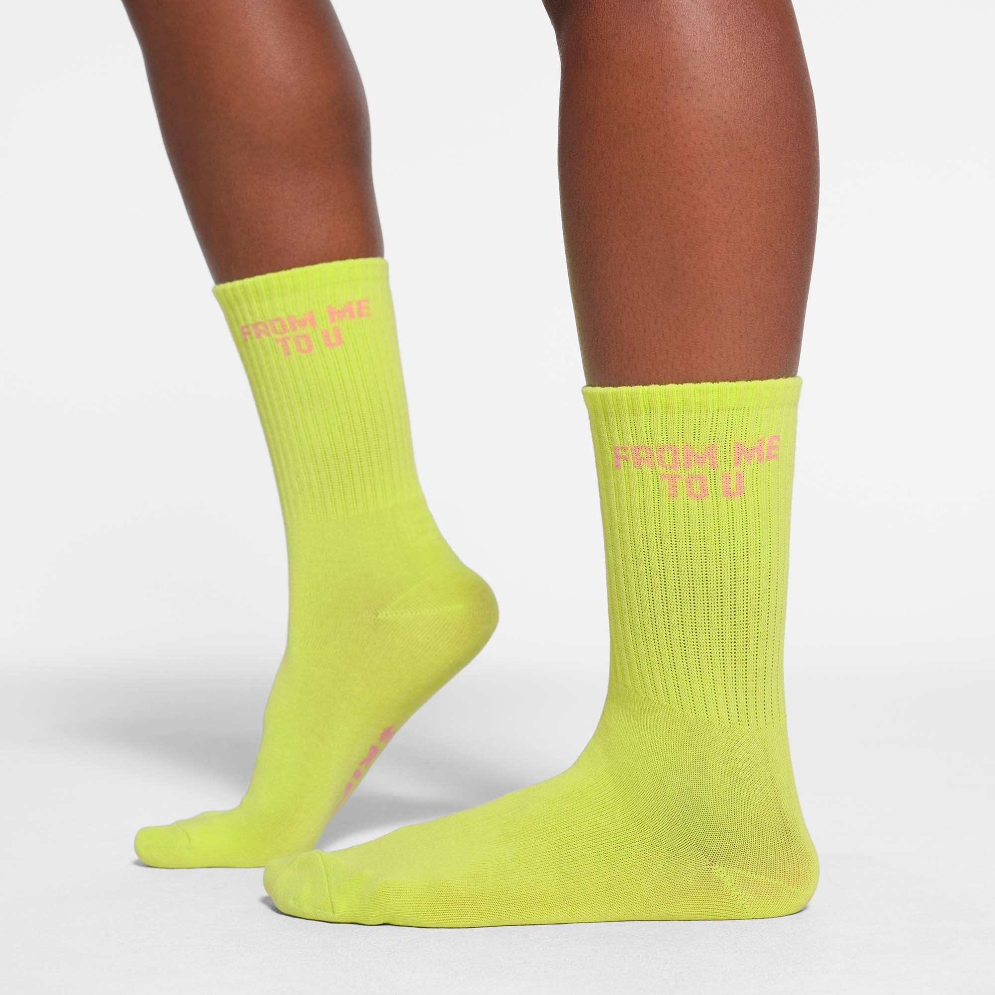 SKIMS RIBBED CREW SOCK 5-PACK | DAFFODIL BABY PINK MULTI - ÇORAP