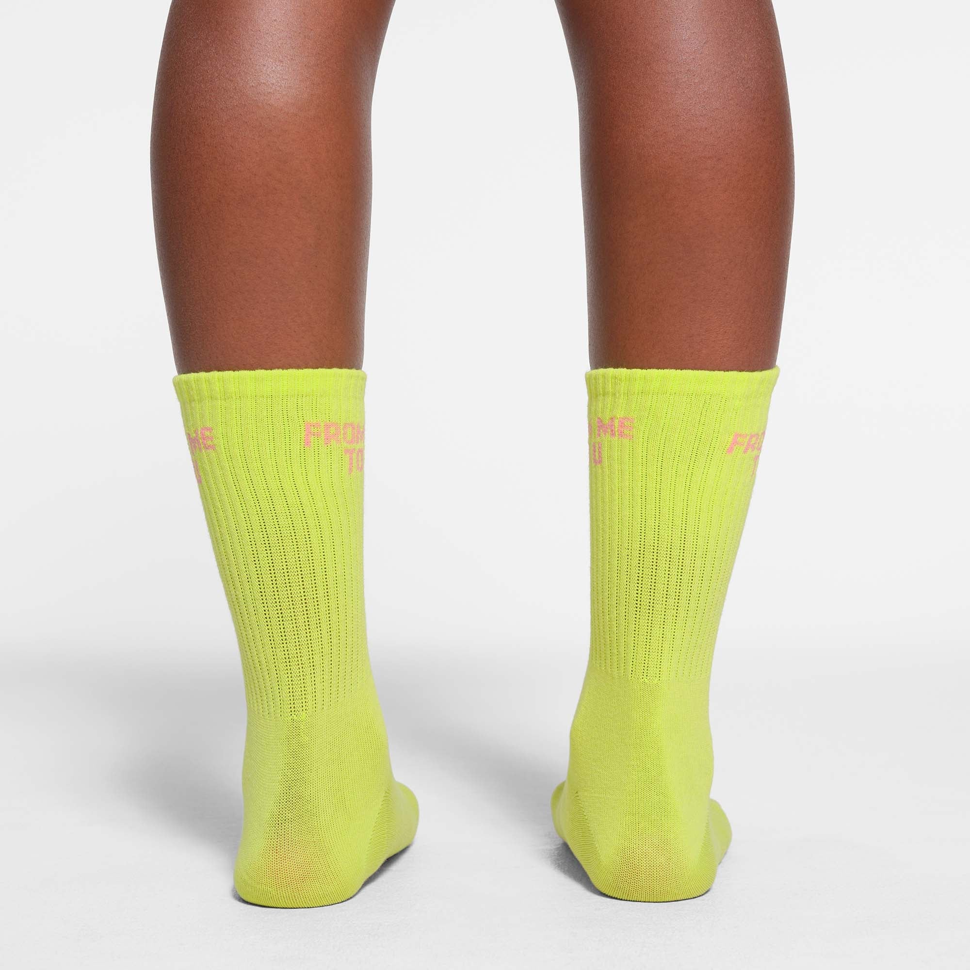 SKIMS RIBBED CREW SOCK 5-PACK | DAFFODIL BABY PINK MULTI - ÇORAP