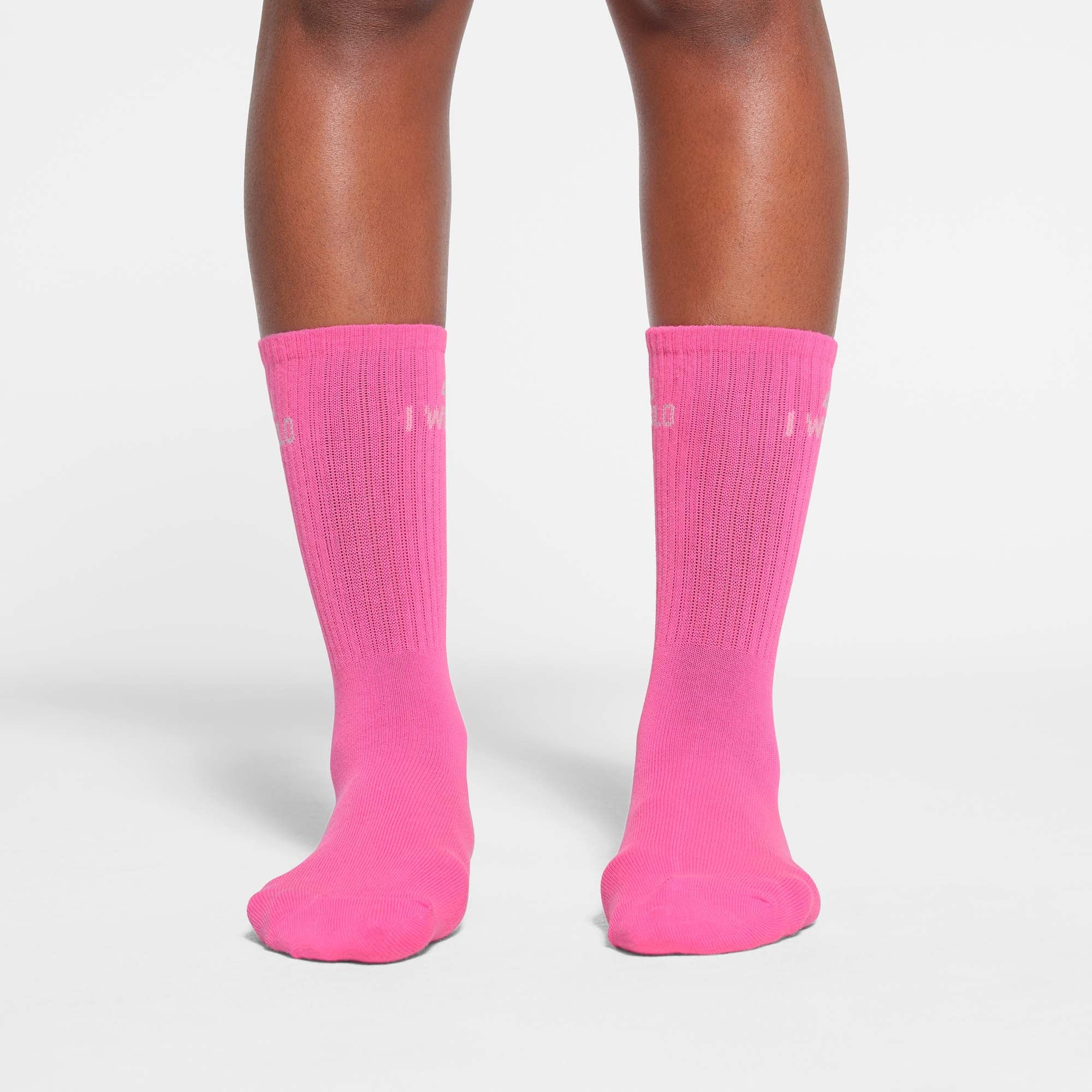 SKIMS RIBBED CREW SOCK 5-PACK | DAFFODIL BABY PINK MULTI - ÇORAP
