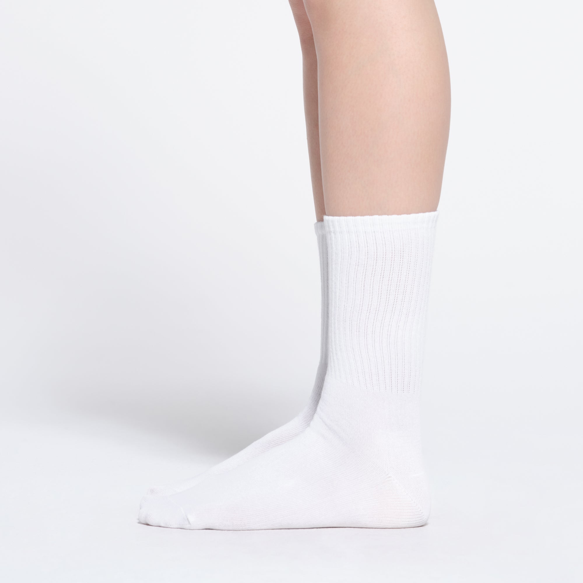 SKIMS RIBBED CREW SOCK | SNOW - ÇORAP