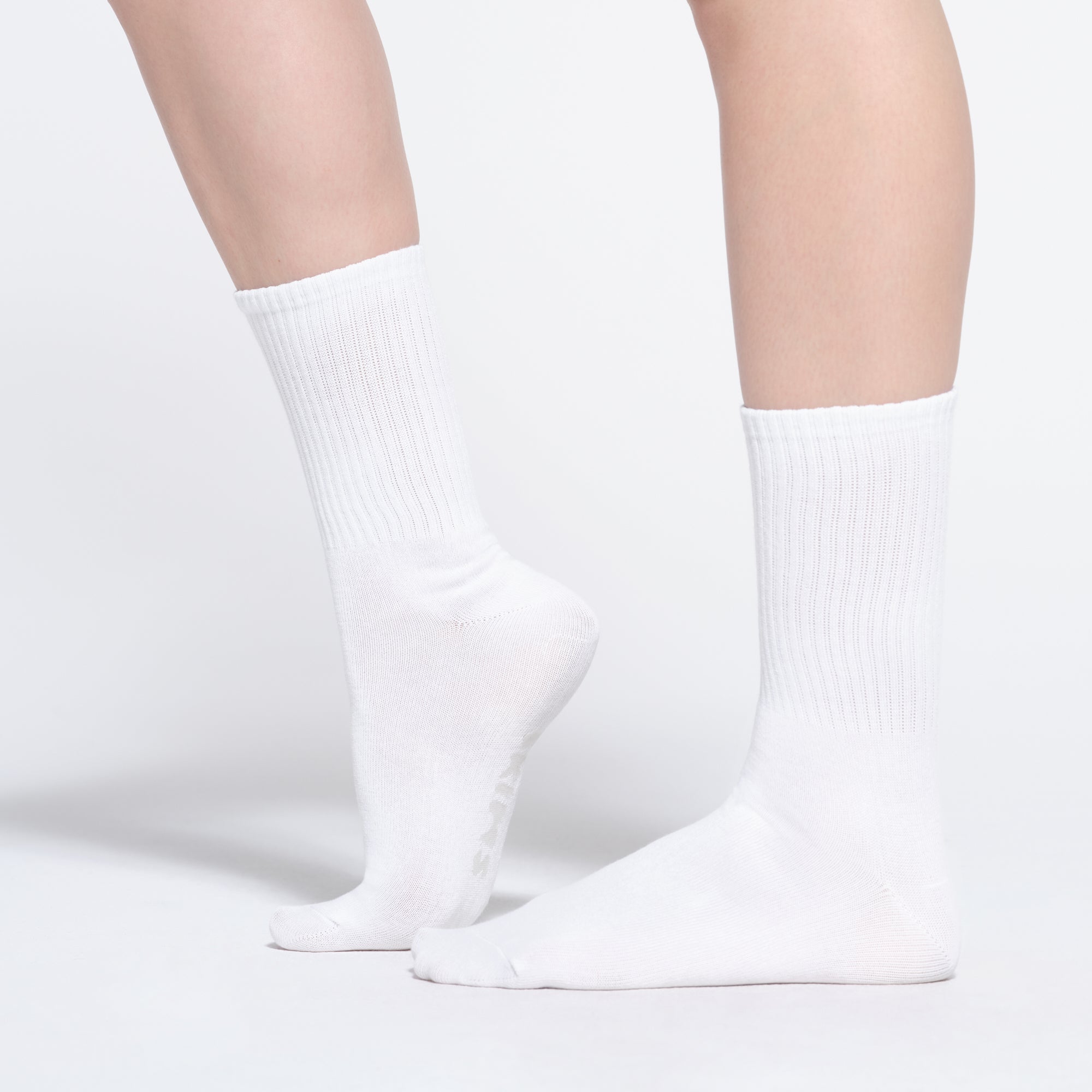 SKIMS RIBBED CREW SOCK | SNOW - ÇORAP