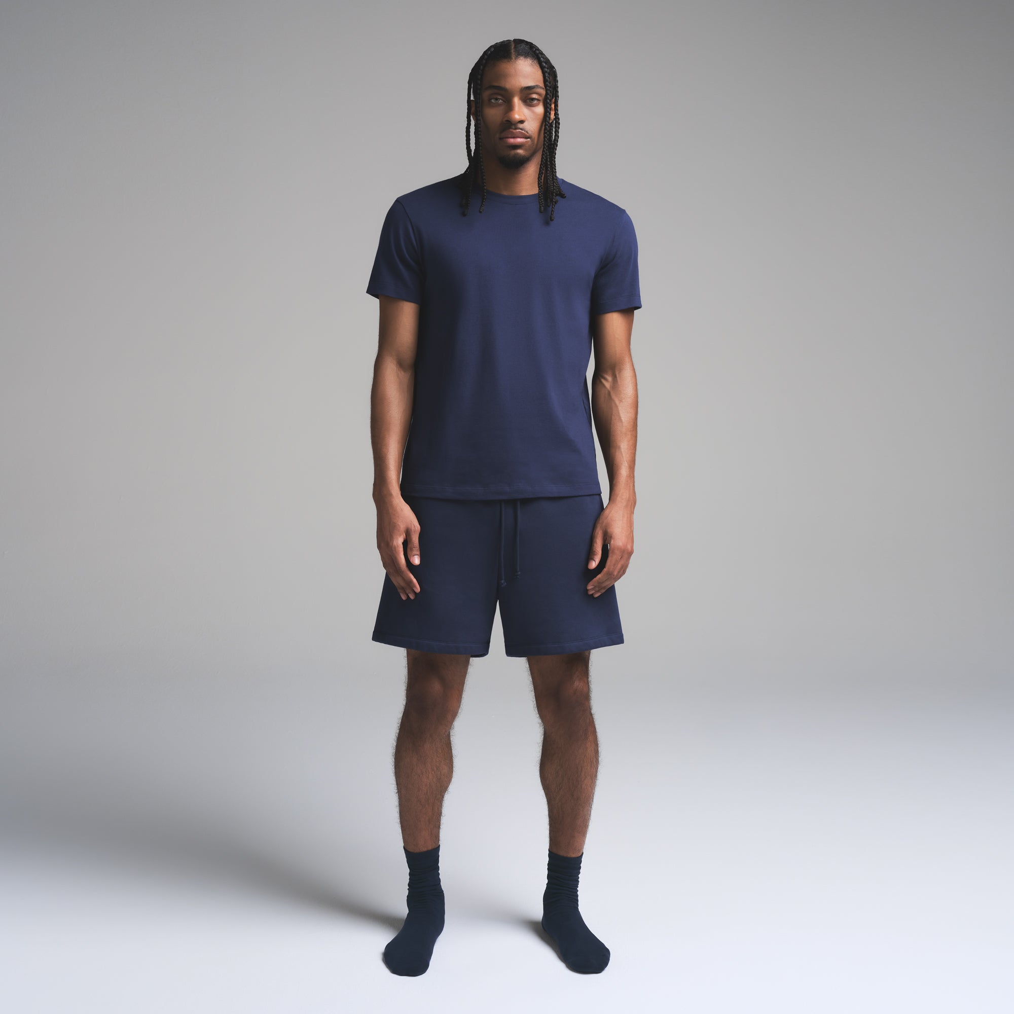 SKIMS MENS DAY SOCK 3-PACK | GUNMETAL NAVY MULTI - ÇORAP