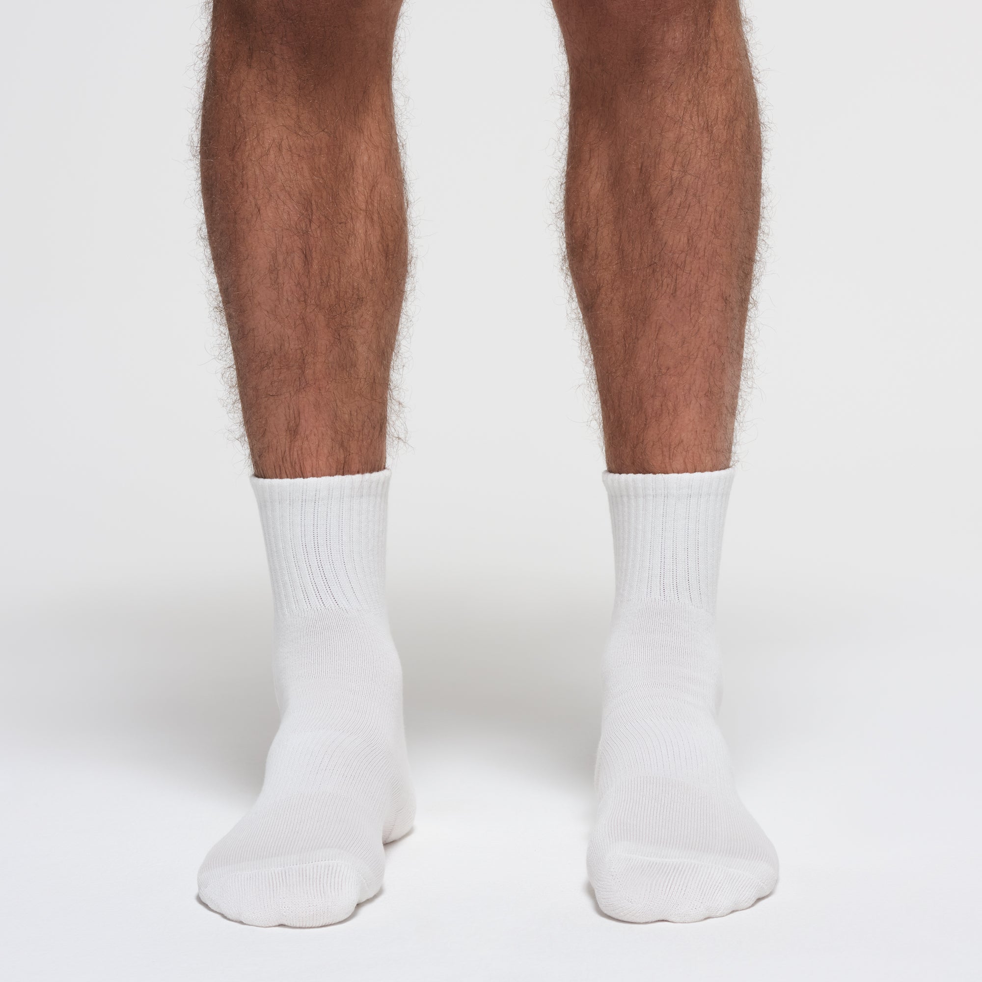 SKIMS MENS QUARTER CREW SOCK 3-PACK | CHALK - ÇORAP