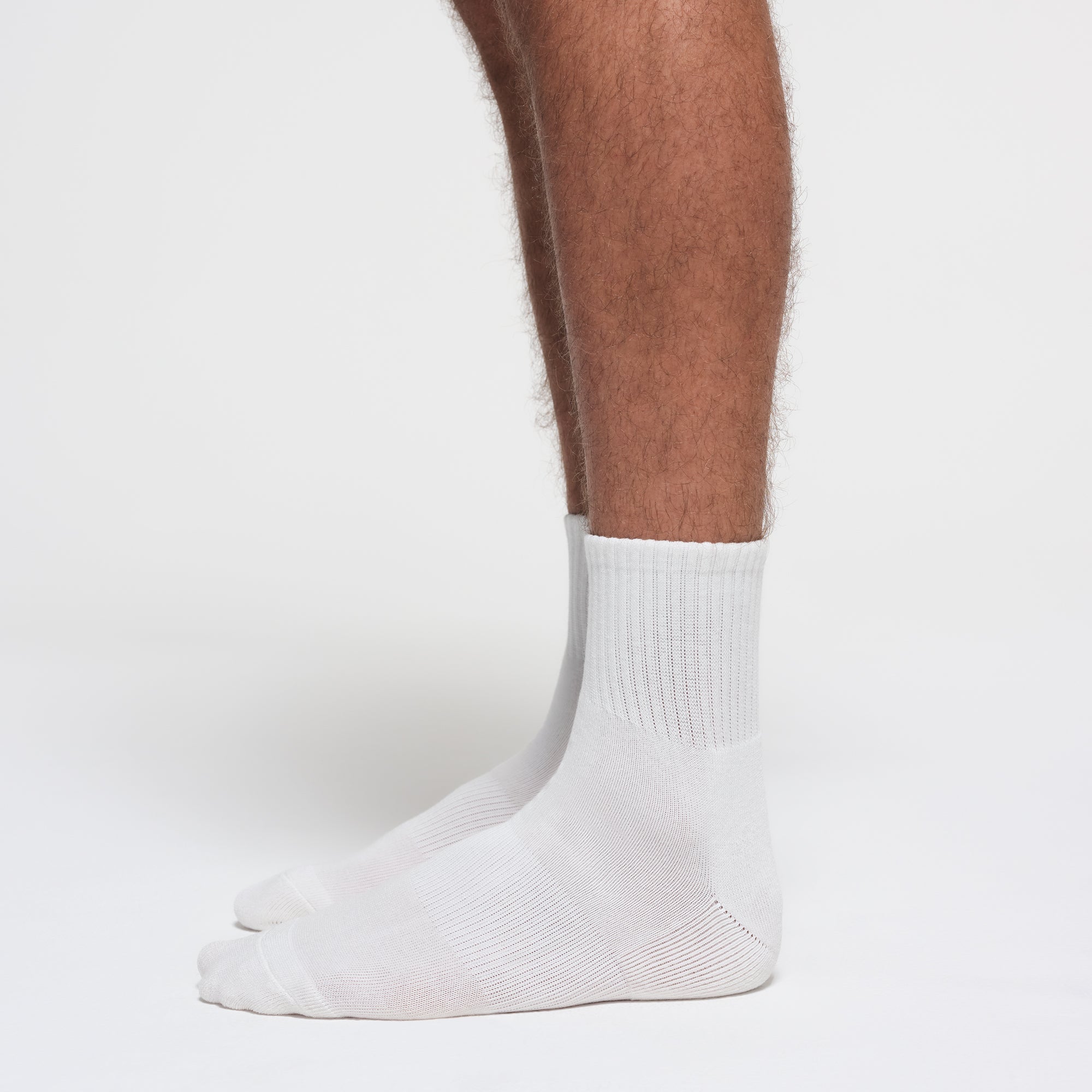 SKIMS MENS QUARTER CREW SOCK 3-PACK | CHALK - ÇORAP