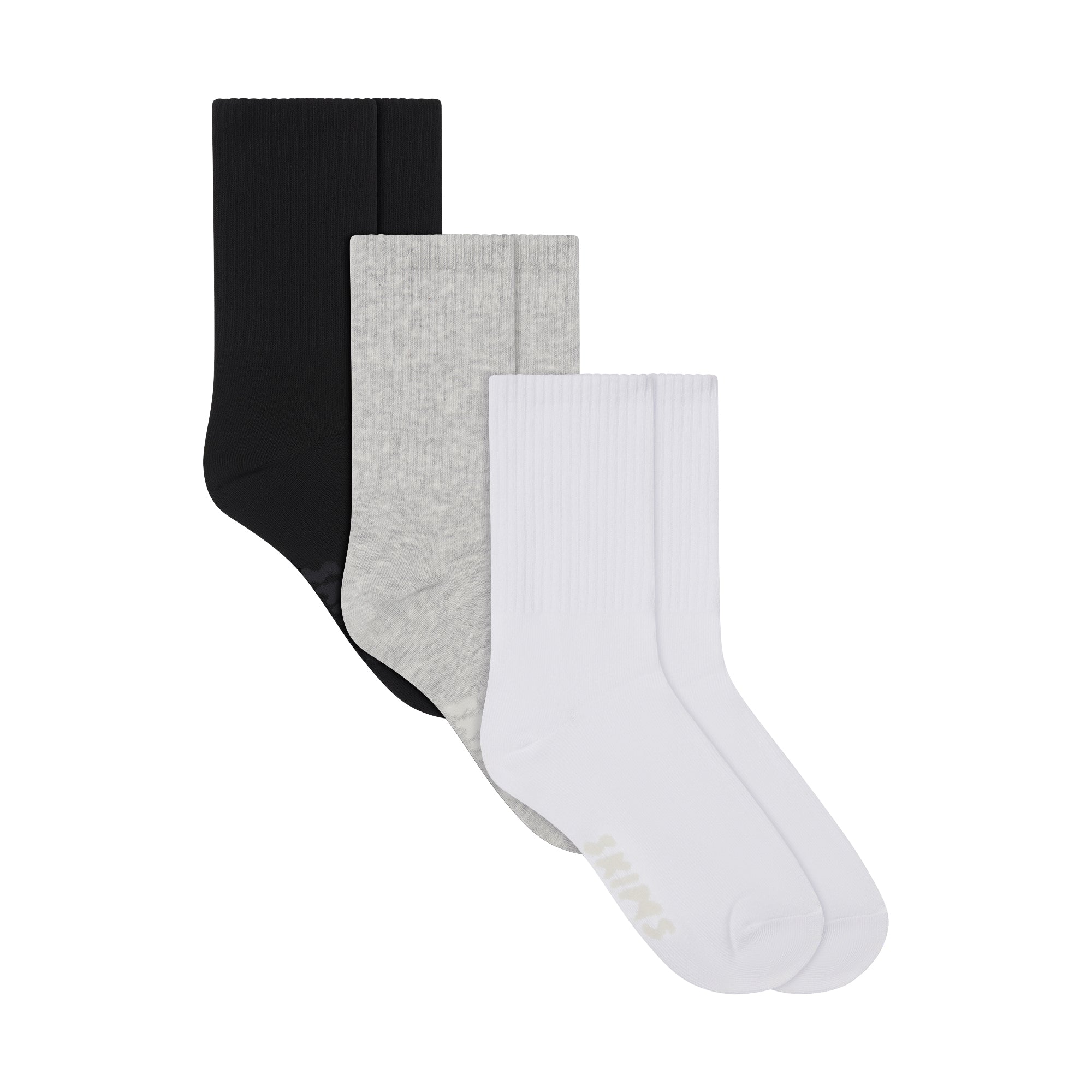 SKIMS RIBBED CREW SOCK 3-PACK | CORE MULTI - ÇORAP