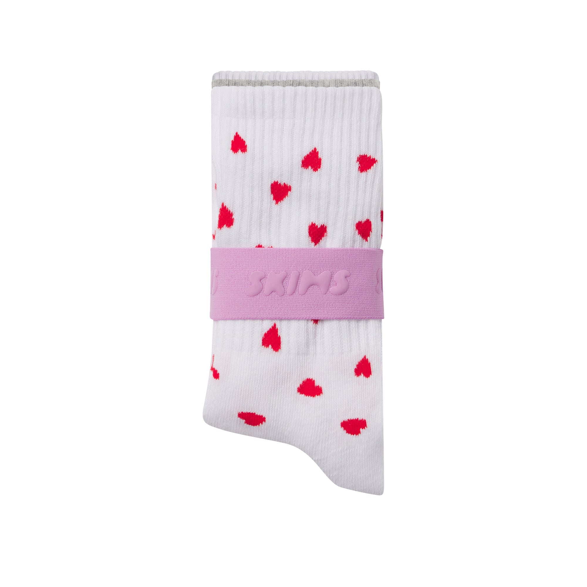 SKIMS RIBBED CREW SOCK 3-PACK | RUBY HEART MULTI - ÇORAP