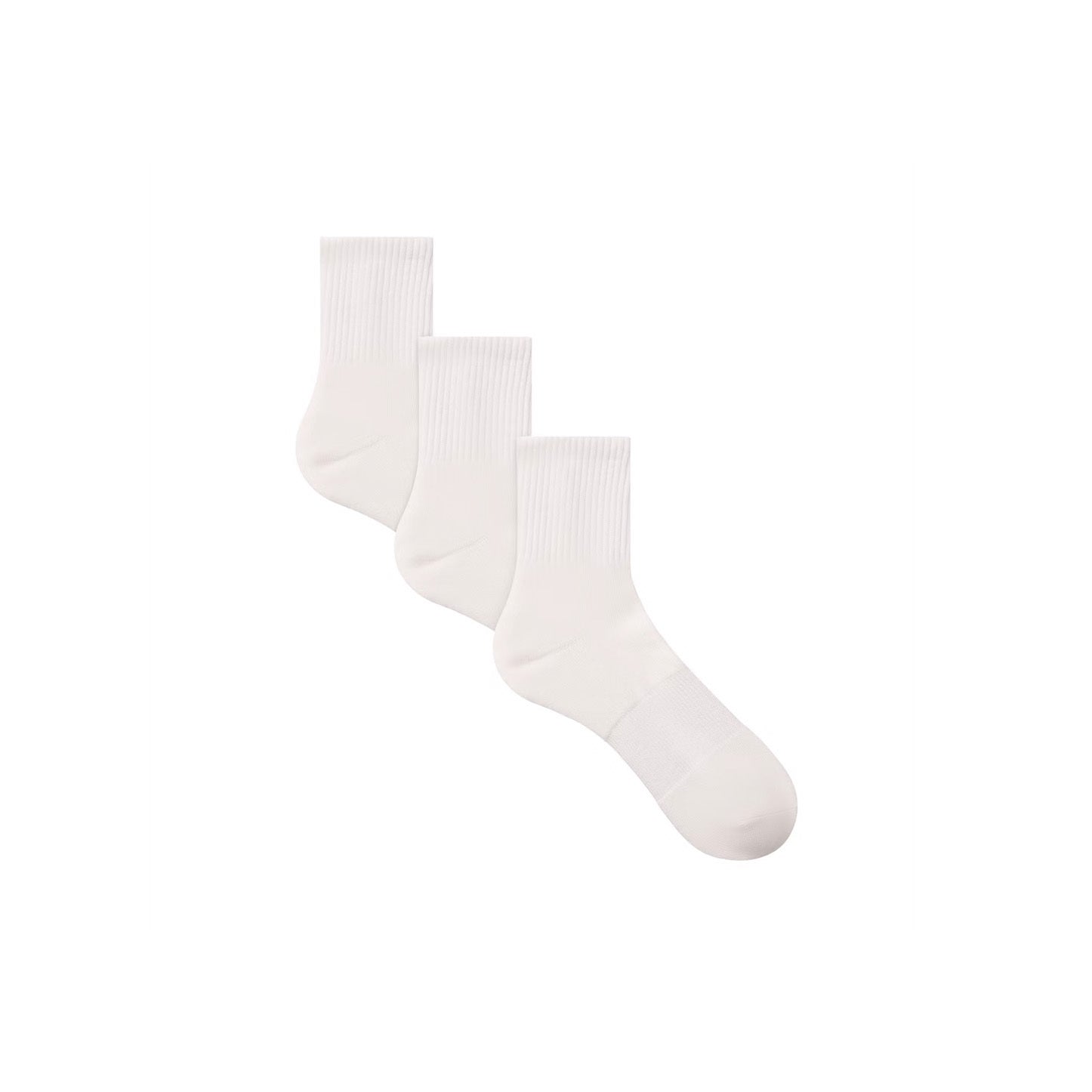 SKIMS MENS QUARTER CREW SOCK 3-PACK | CHALK - ÇORAP