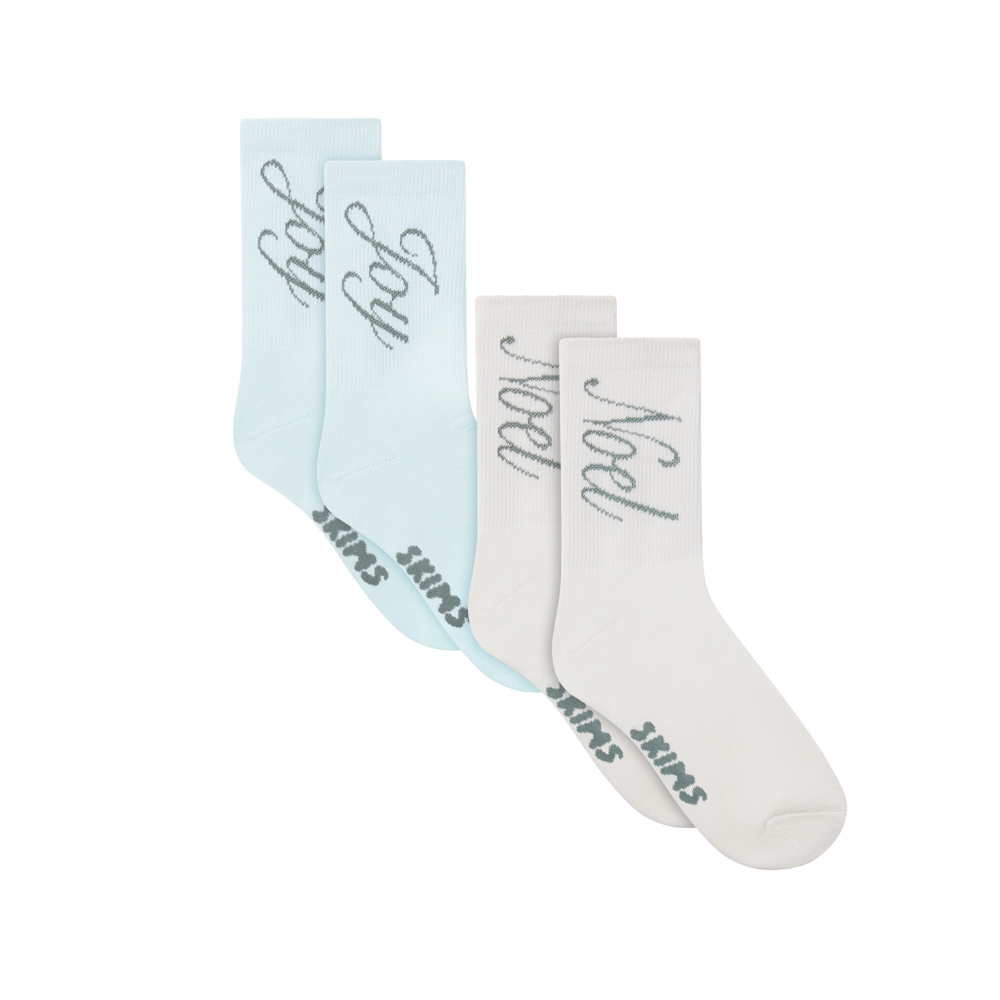 SKIMS HOLIDAY SOCK 2-PACK | MARBLE AND FROST - ÇORAP