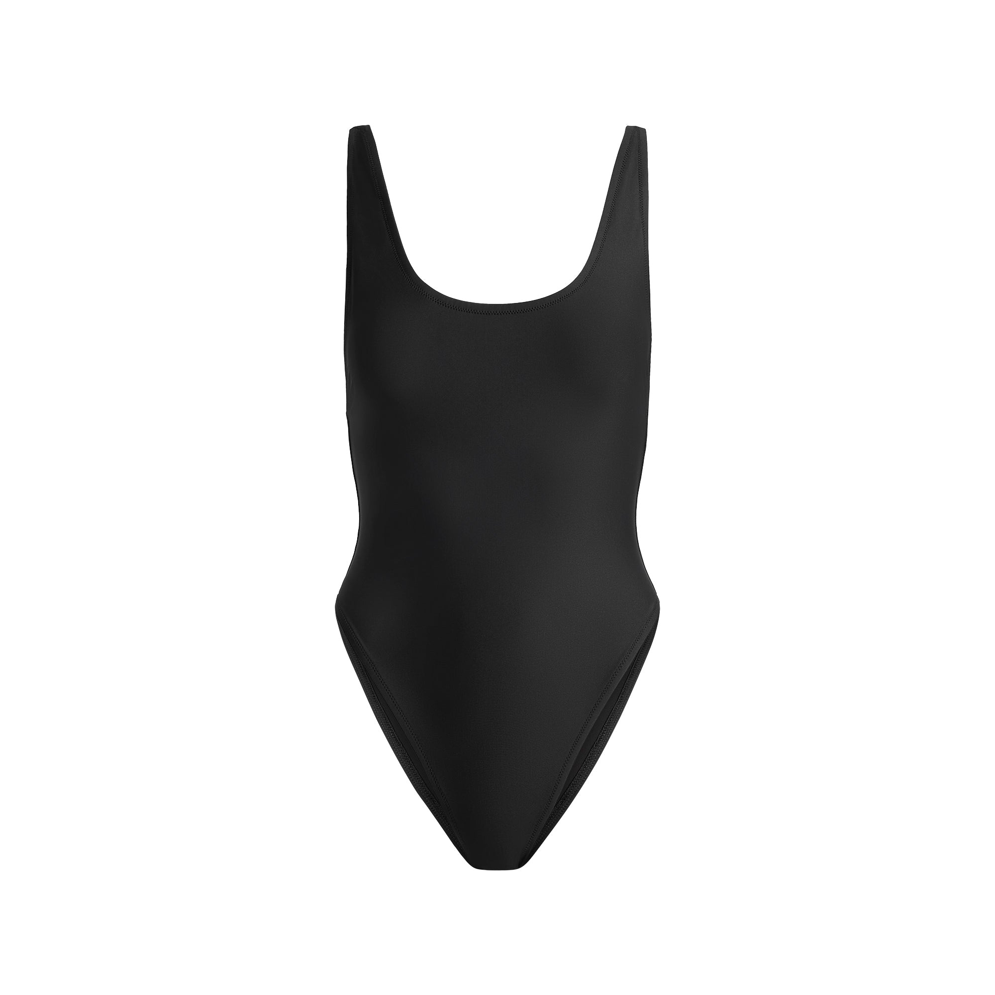 SKIMS SIGNATURE SWIM SCOOP NECK ONE PIECE | ONYX - MAYO