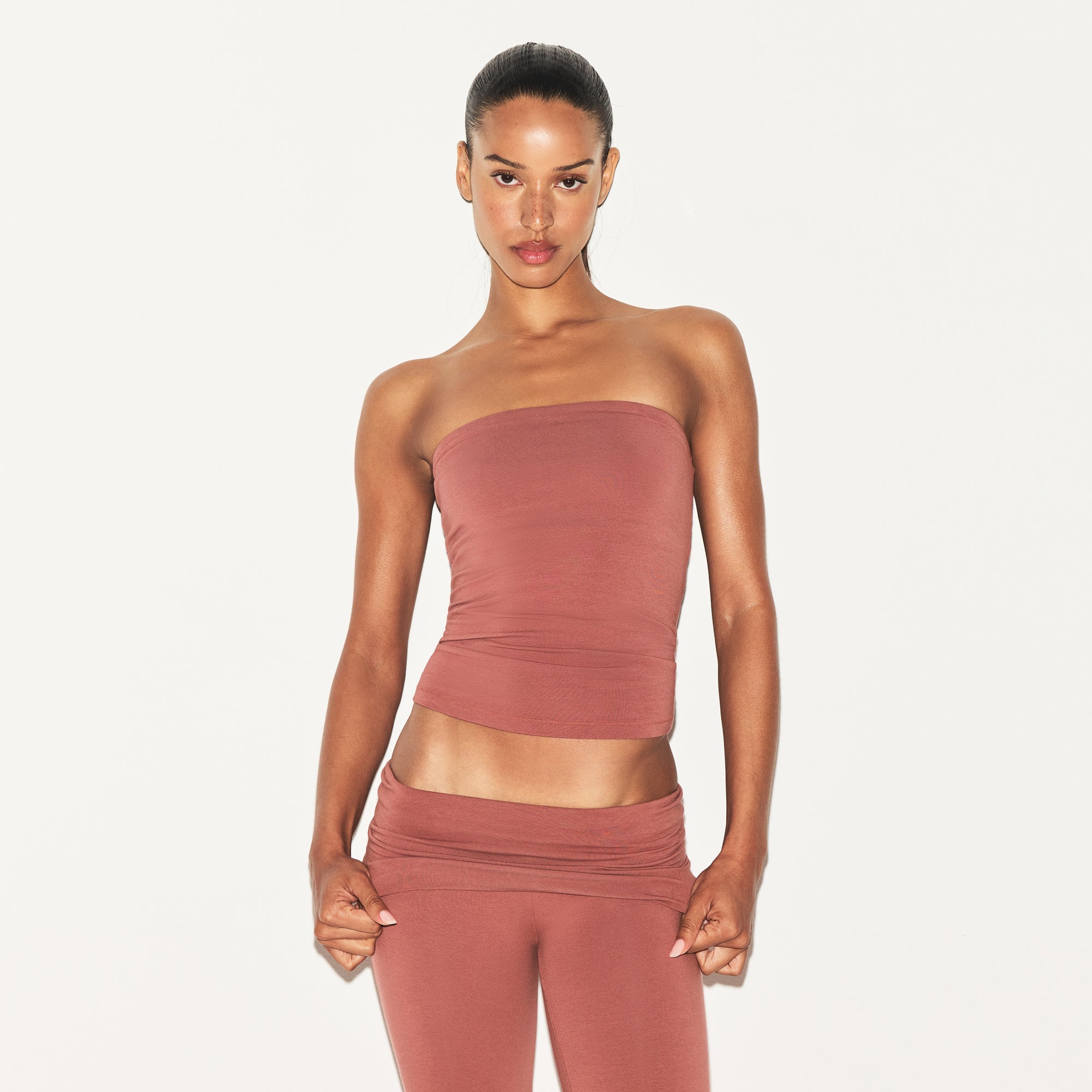 SKIMS COTTON JERSEY TUBE TOP | REDWOOD - TİPİK ÜST